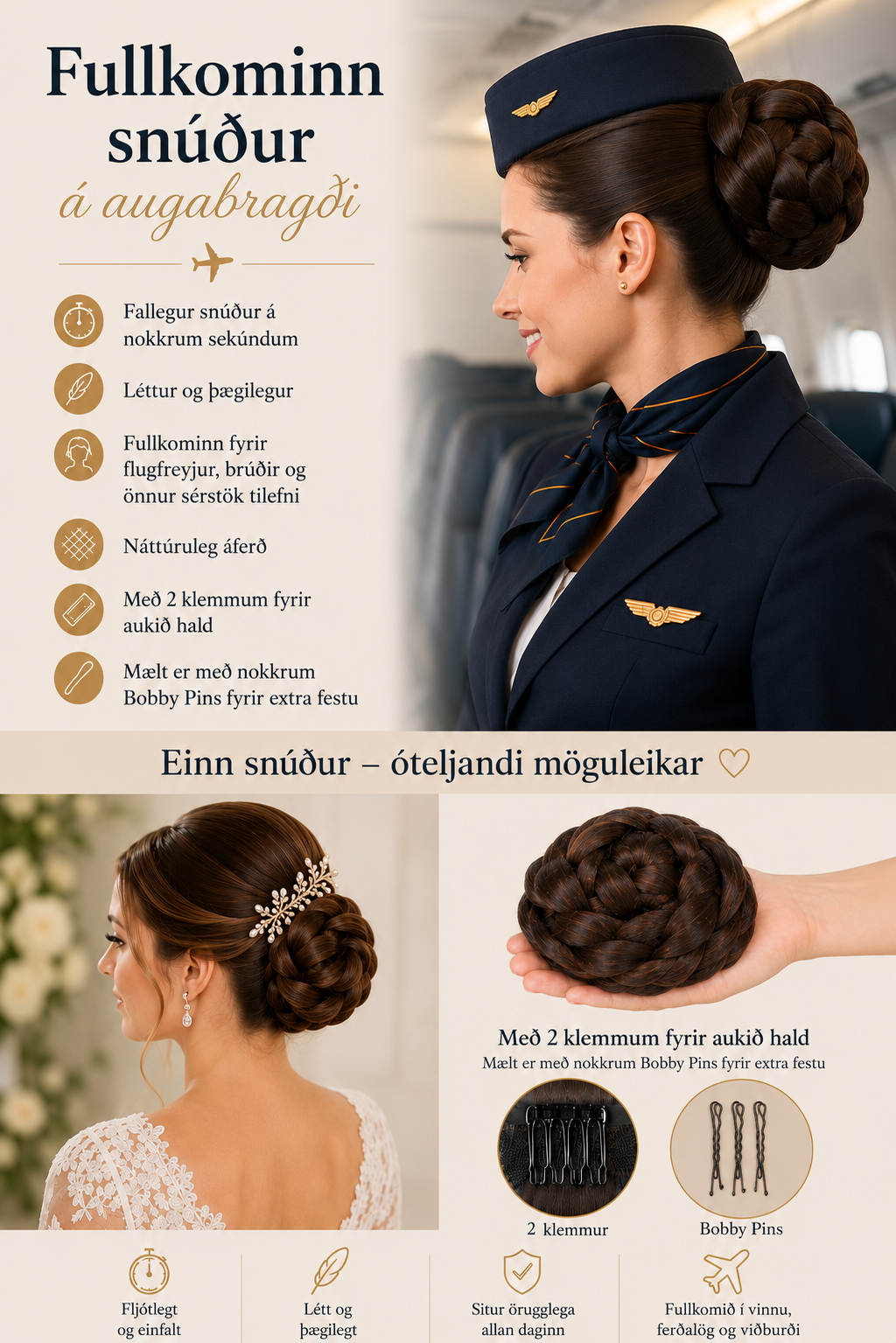 Tilbúinn flugfreyjusnúður